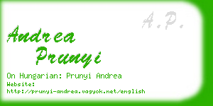andrea prunyi business card